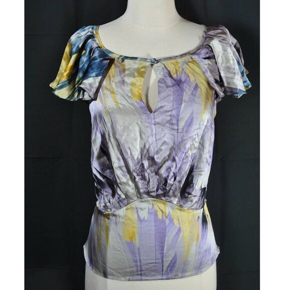 Ted Baker Tops - Ted baker 100% Silk Abstract Print Sleeveless Top- 0